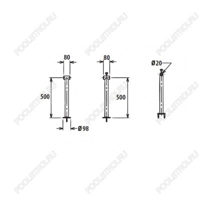 Опора фланцевая штанги ролика из нерж. стали Flexinox (компл. 2 шт.) (87197022)