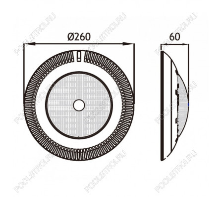 Подводный светильник TL-CP100. 100Вт. ABS. бетон