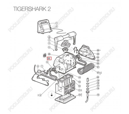 Комплектный поводковый палец RCX40117 для пылесосов Hayward