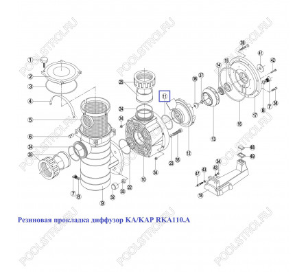 Резин. упл. для дифузора насоса Kripsol BC/BCP250-550 RBH0012.03R (10 UDS.)