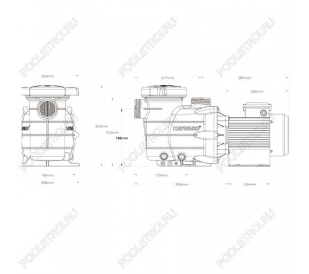 Насос для бассейна Hayward PL 81003 (7.3м³/ч 0.24кВт 220В)